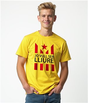 T Shirt Catalogne Jo Vull Ser LLiure Manche Courte Homme