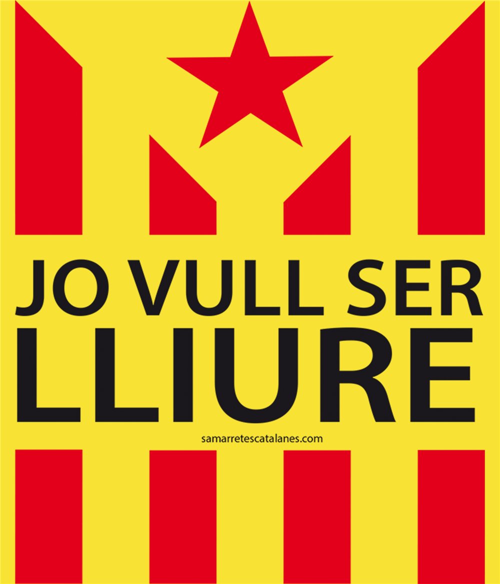 T Shirt Katalonia Jo Vull Ser LLiure Krotki Rekaw Czlowiek