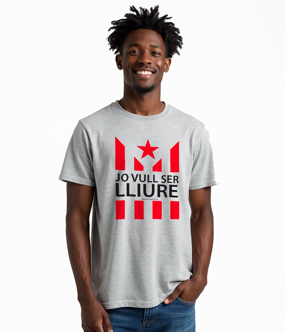 T Shirt ECO Catalonie Jo Vull Ser LLiure Korte Mowen Man