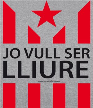 Samarreta ECO Catalunya Jo Vull Ser LLiure Maniga Curta Home