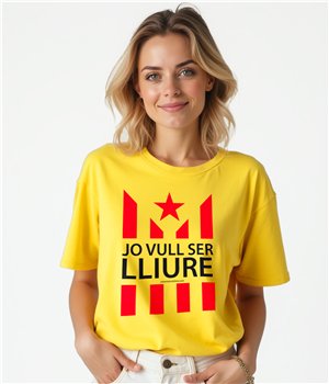 Samarreta Catalunya Jo Vull Ser LLiure Maniga Curta Dona